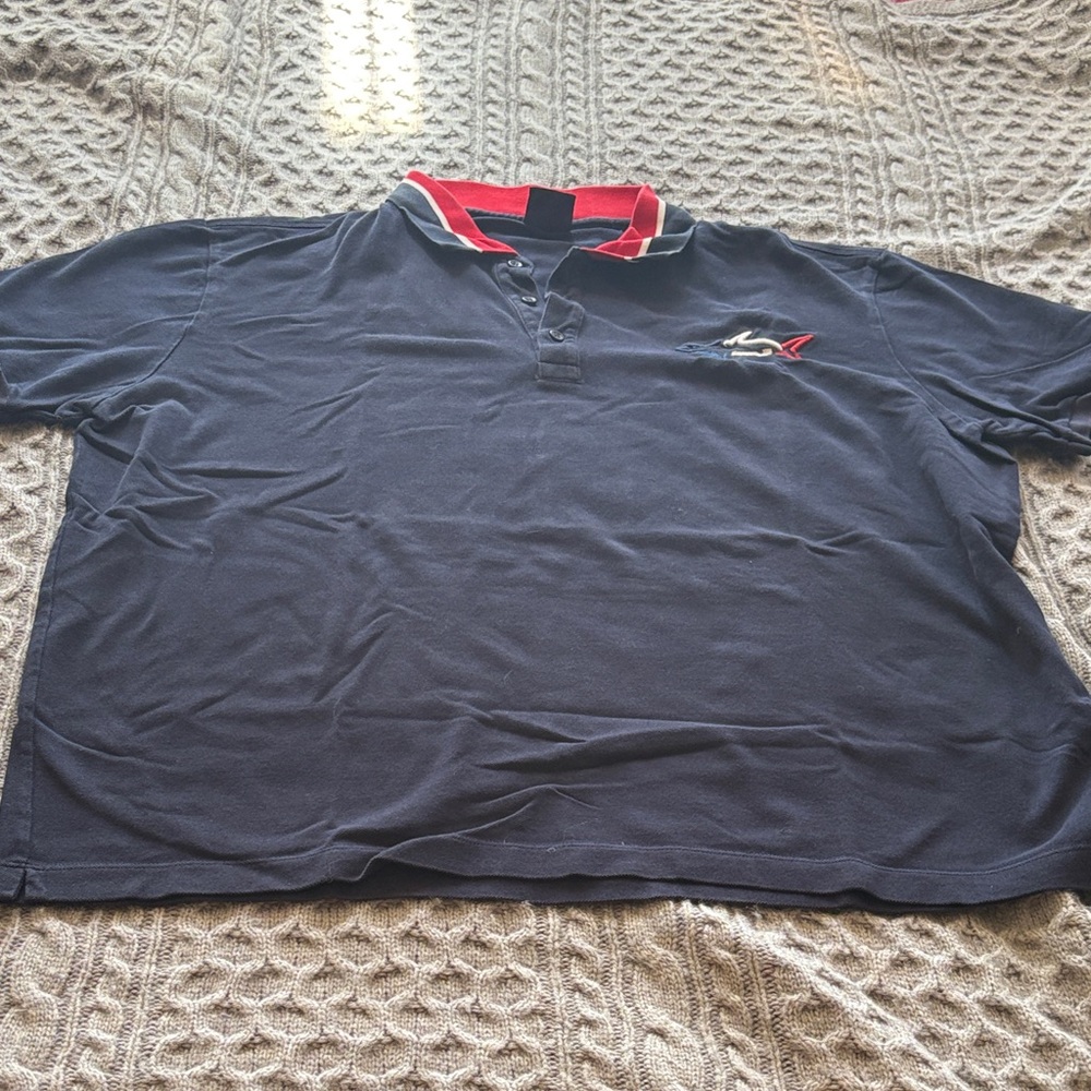 Paul & Shark Dark Blue Polo with Red Collar